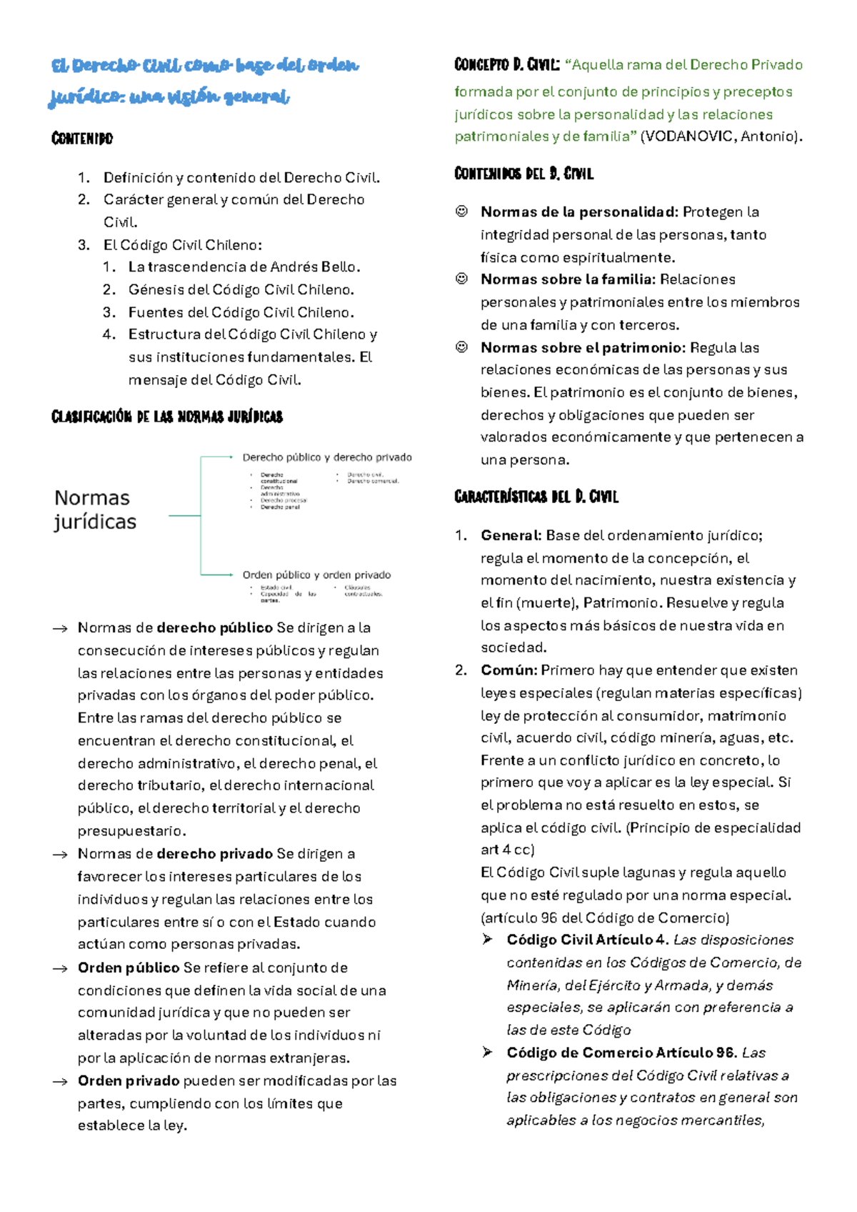 Teoria de la ley. unidad 1 - El Derecho Civil como base del orden ...
