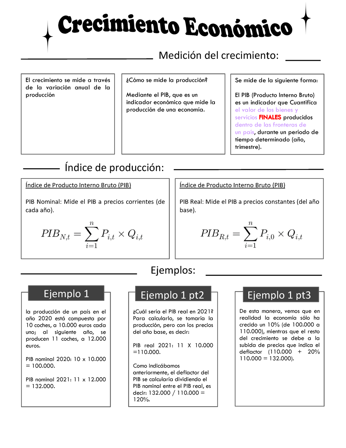 Crecimiento Ecoconómico Y PIB - Medición Del Crecimiento: El ...