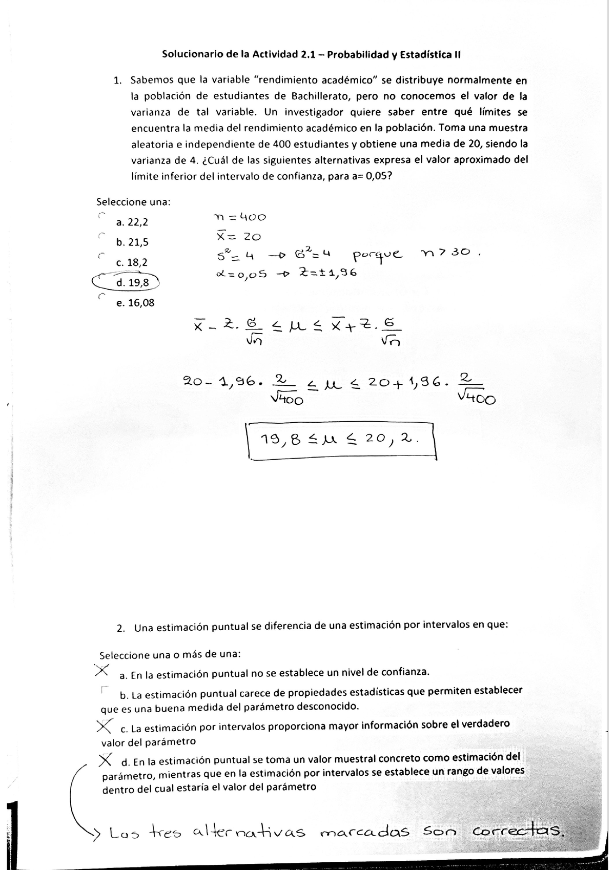 Solucionario 2 - Ejercicios De Proba - Probabilidad Y Estadística II ...