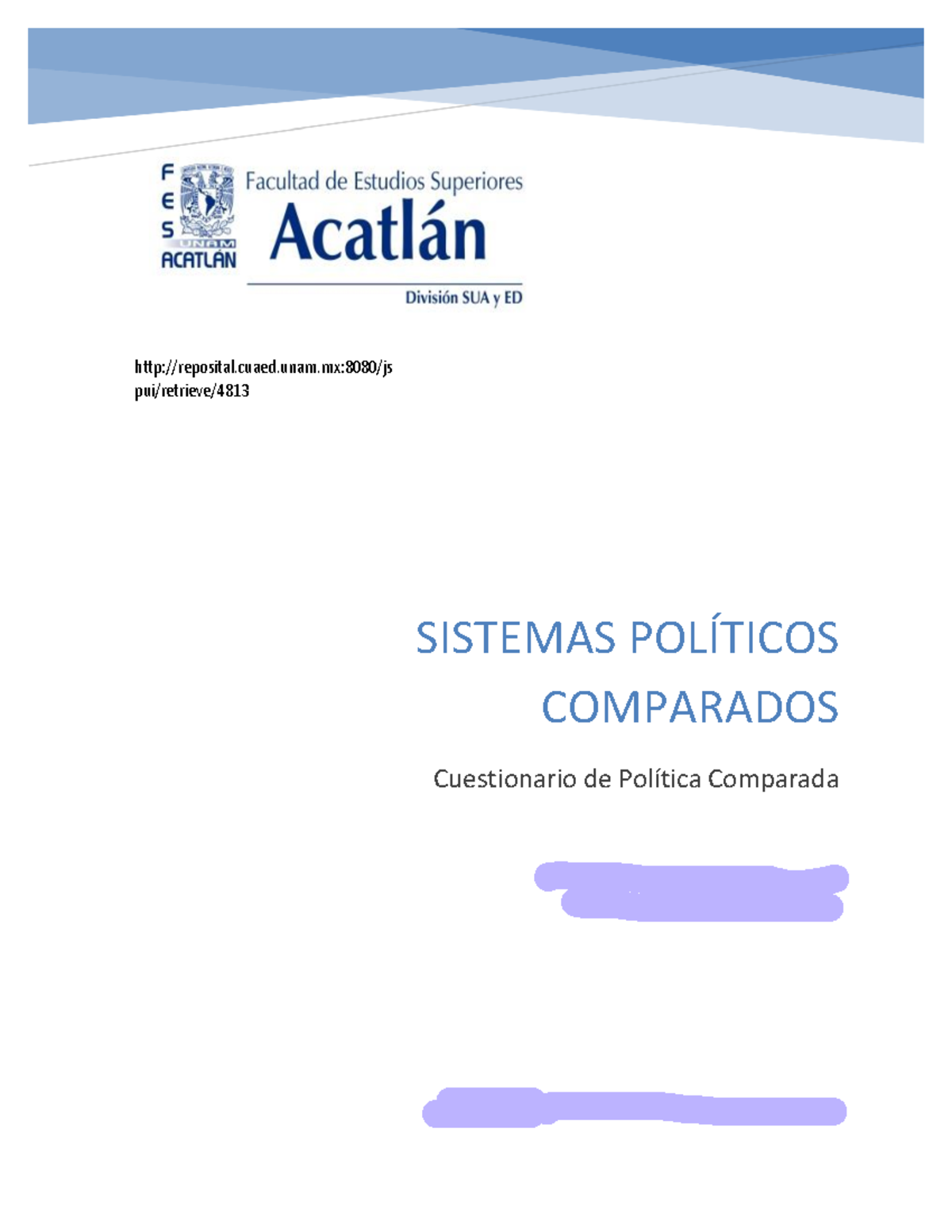 Cuestionario Tarea 1 Sistemas Políticos Comparados - SISTEMAS POLÍTICOS ...