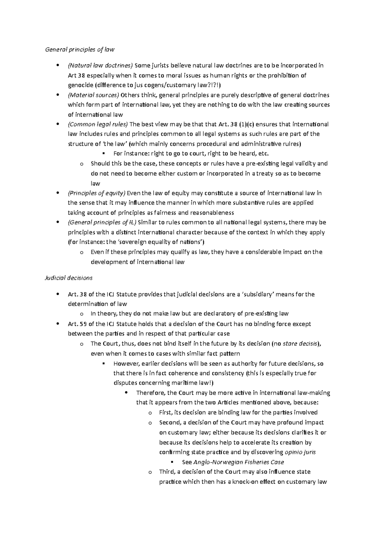 General principles of law - General principles of law (Natural law ...