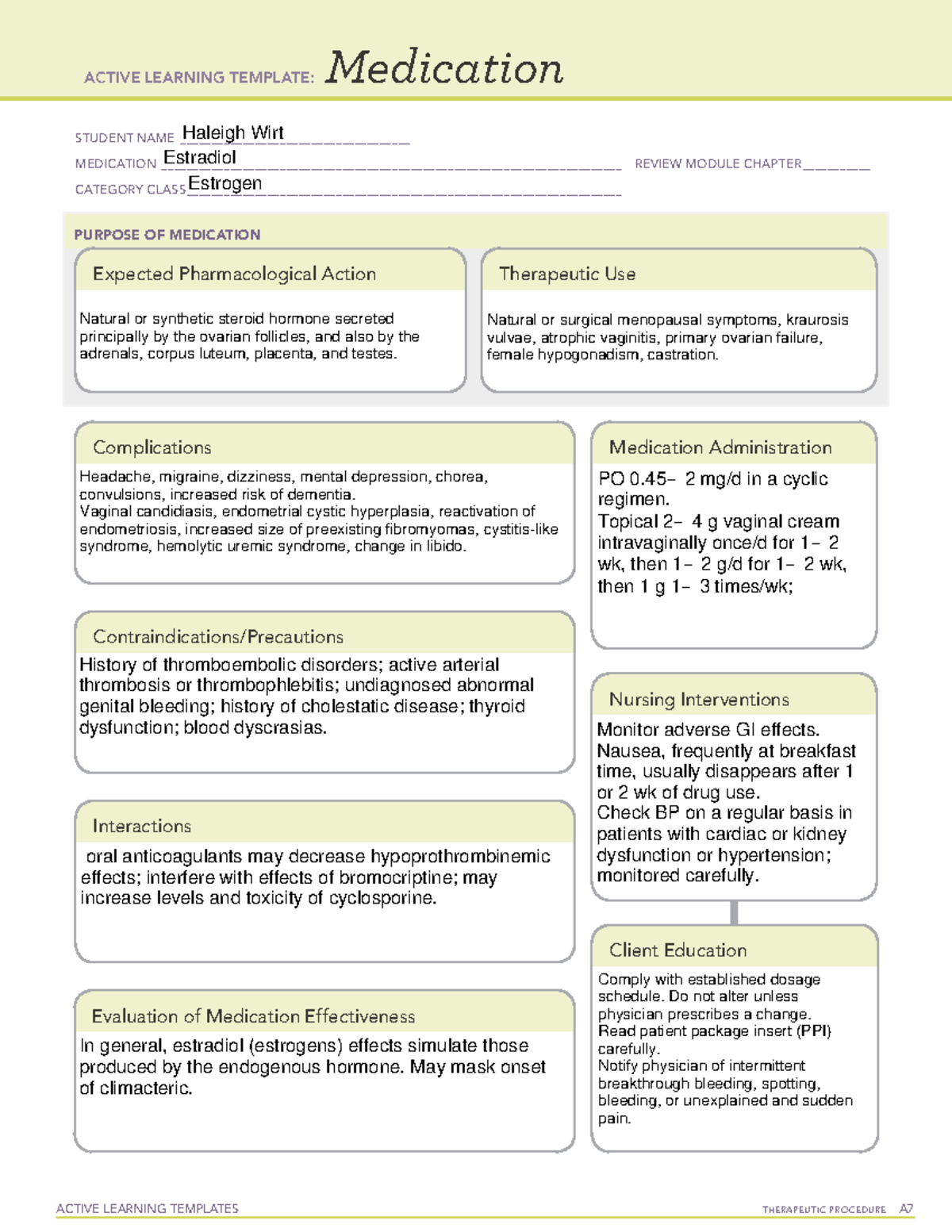 estradiol-active-learning-templates-therapeutic-procedure-a