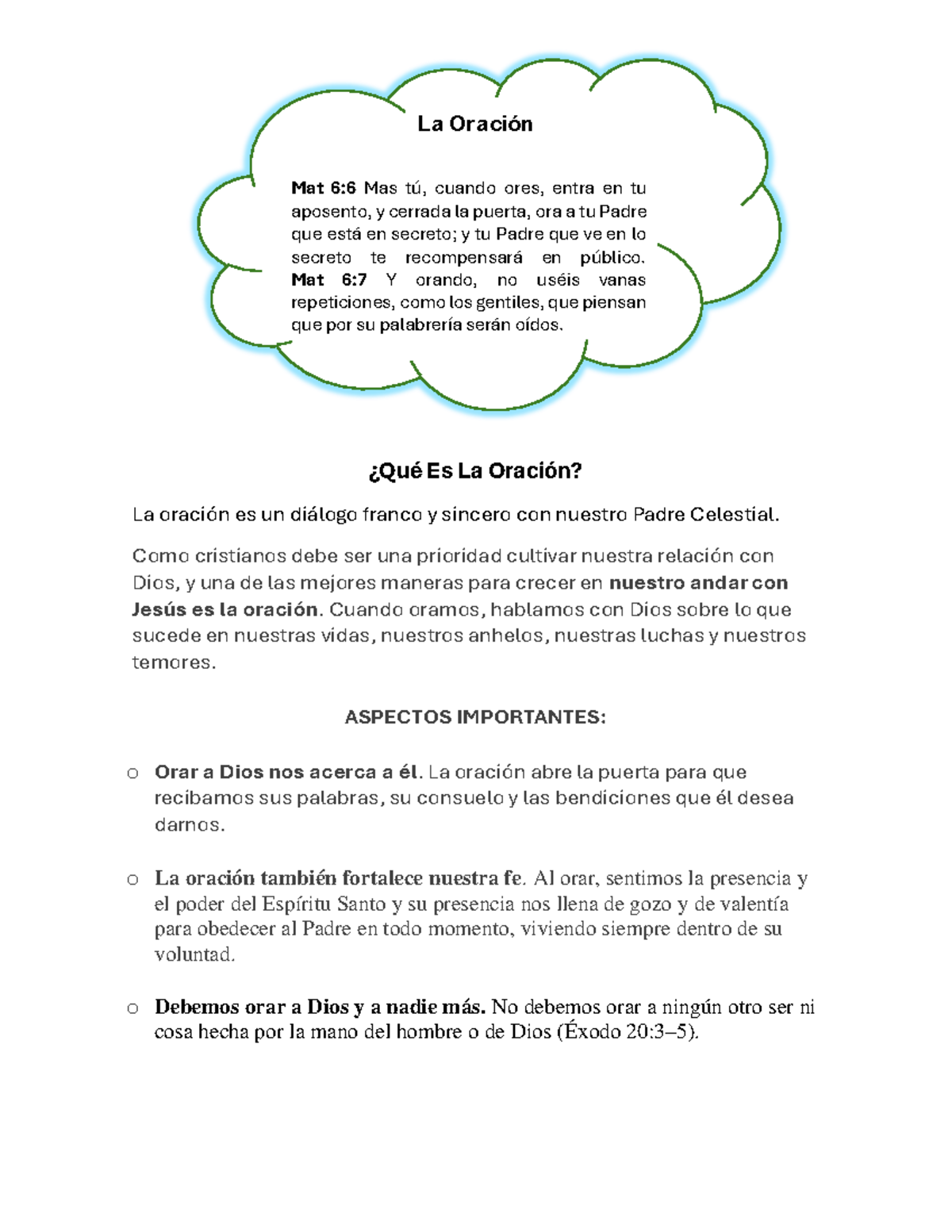 LA Oracion - MNMKU8 - Mat 6:6 Mas tú, cuando ores, entra en tu aposento ...