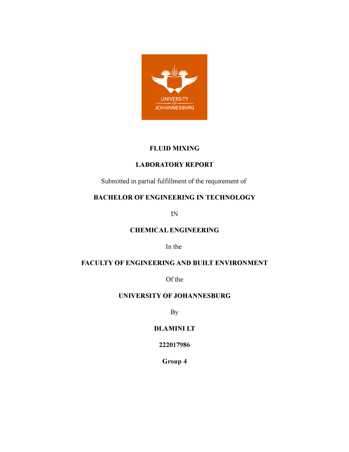 fluid mixing experiment lab report