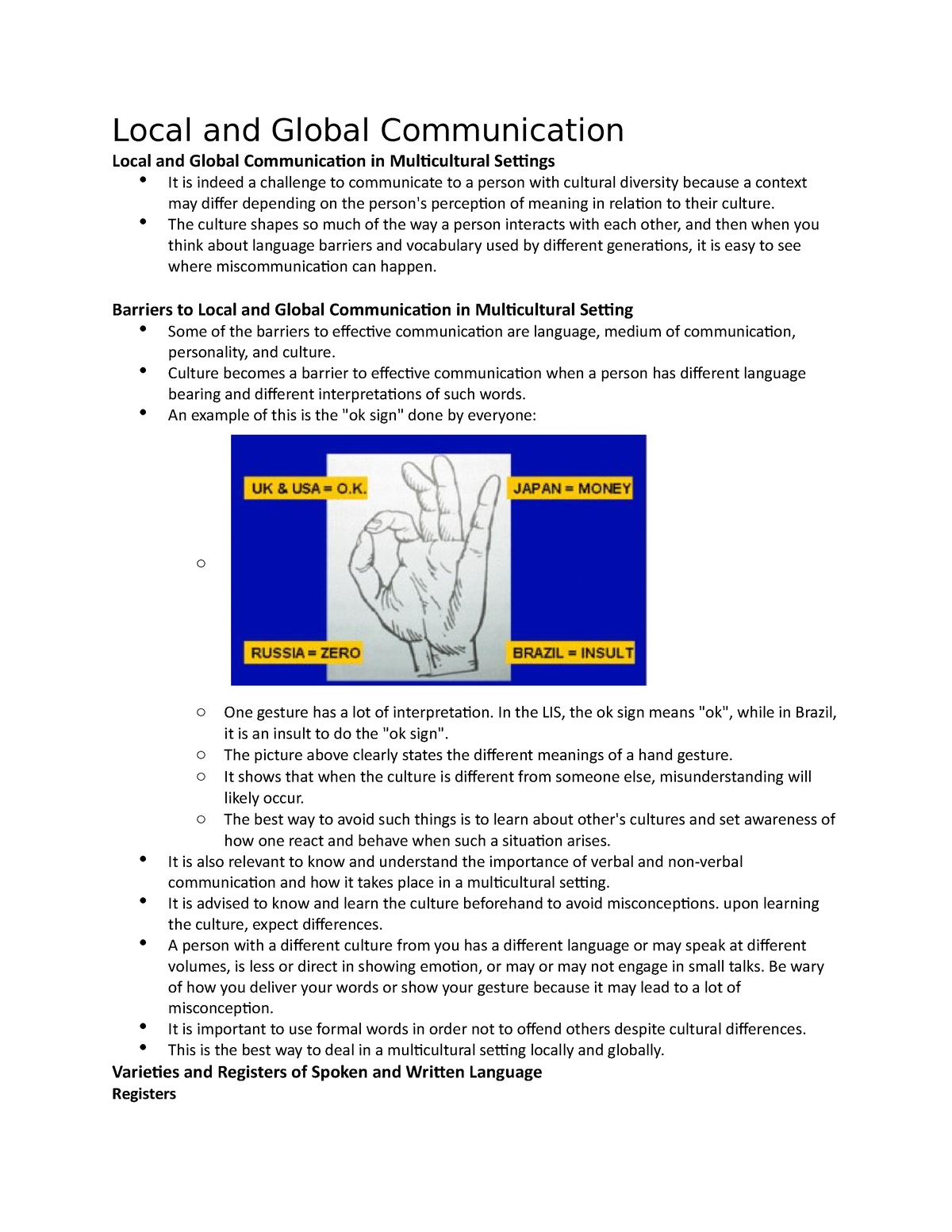 Lesson 3 Local And Global Communication - Local And Global ...