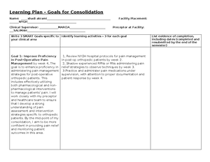 Learning Plan - Appendix – Additional Forms and Resources Learning Plan ...