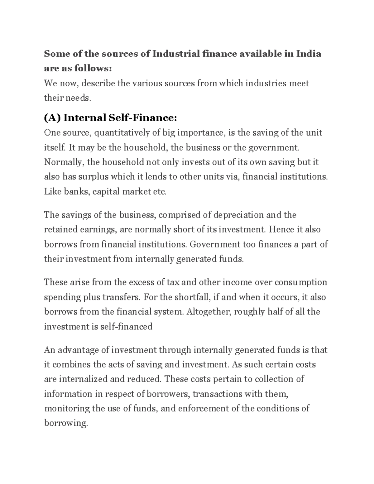 Industrial economics materials Some of the sources of Industrial