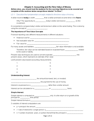 Chapter 6 - Class Notes - Key Points Summary Objective 1: Indicate how ...