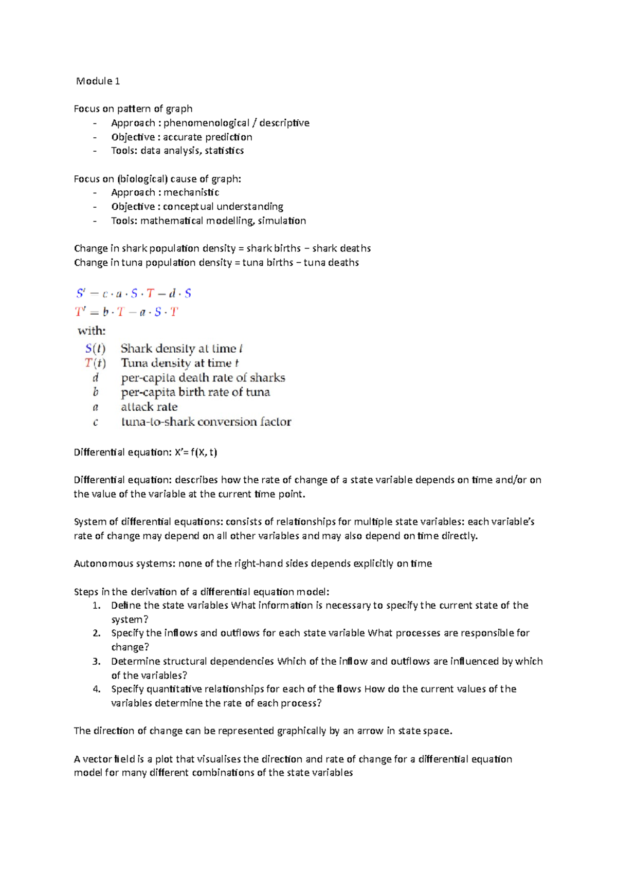 Modeling life - Module 1 Focus on pattern of graph - Approach ...