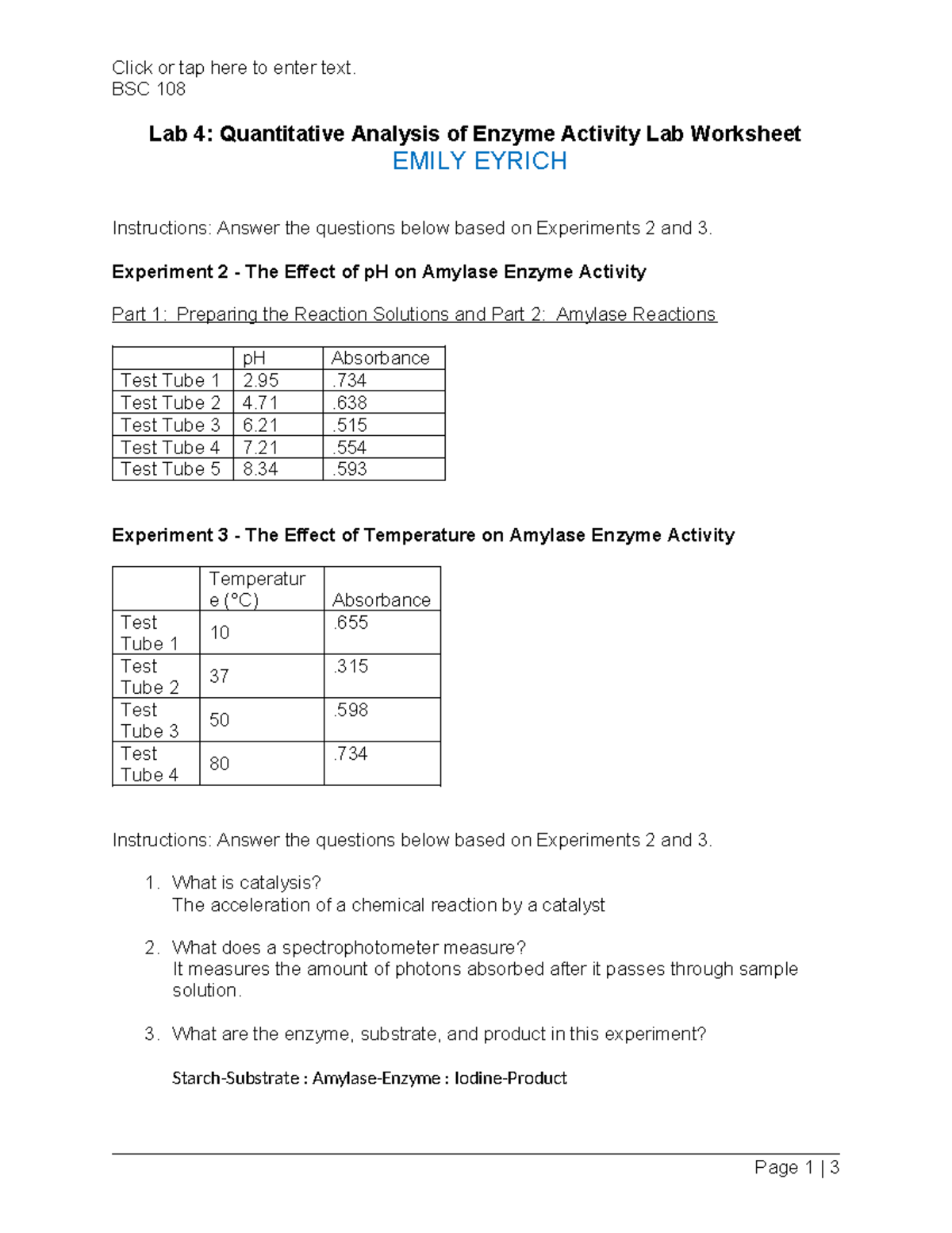 Lab-4-Enzyme-Worksheet EE - Click or tap here to enter text. BSC 108 ...