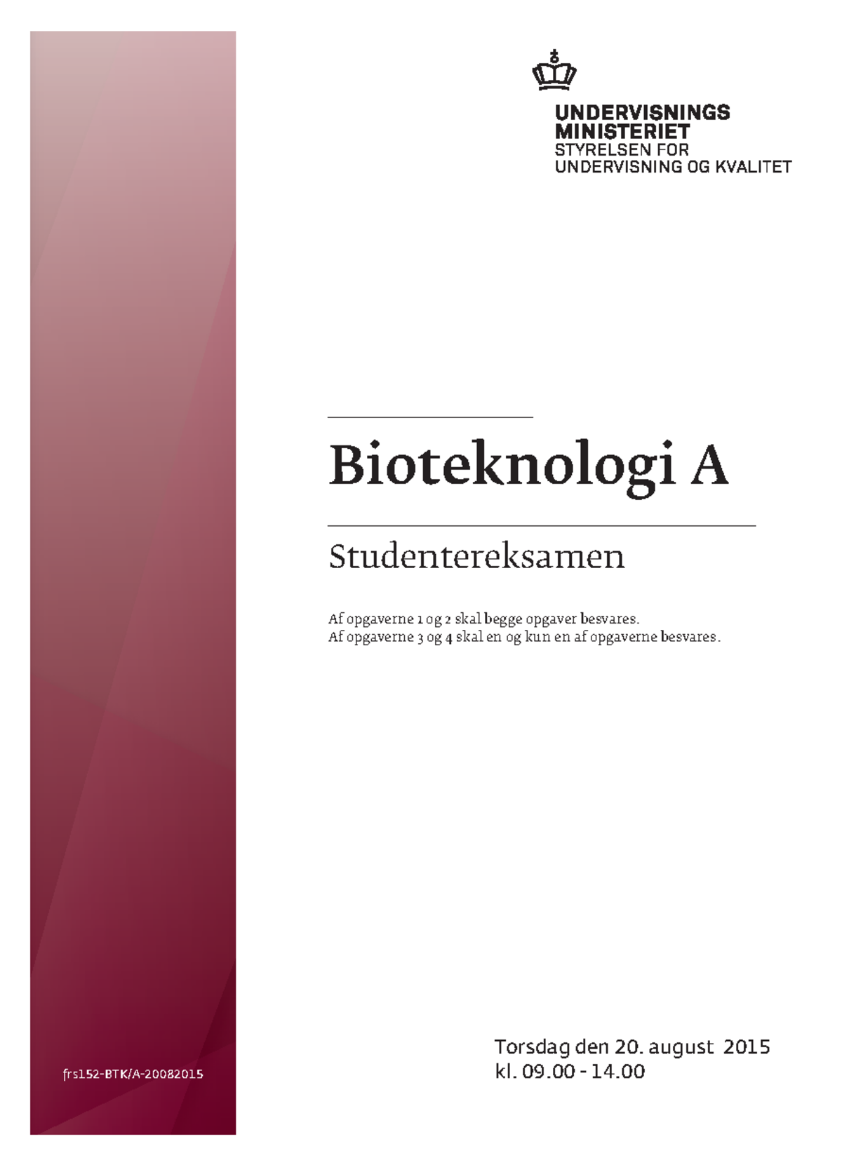 BT Opgavesæt Inkl Opgave Om Gensplejsning - Bioteknologi A ...