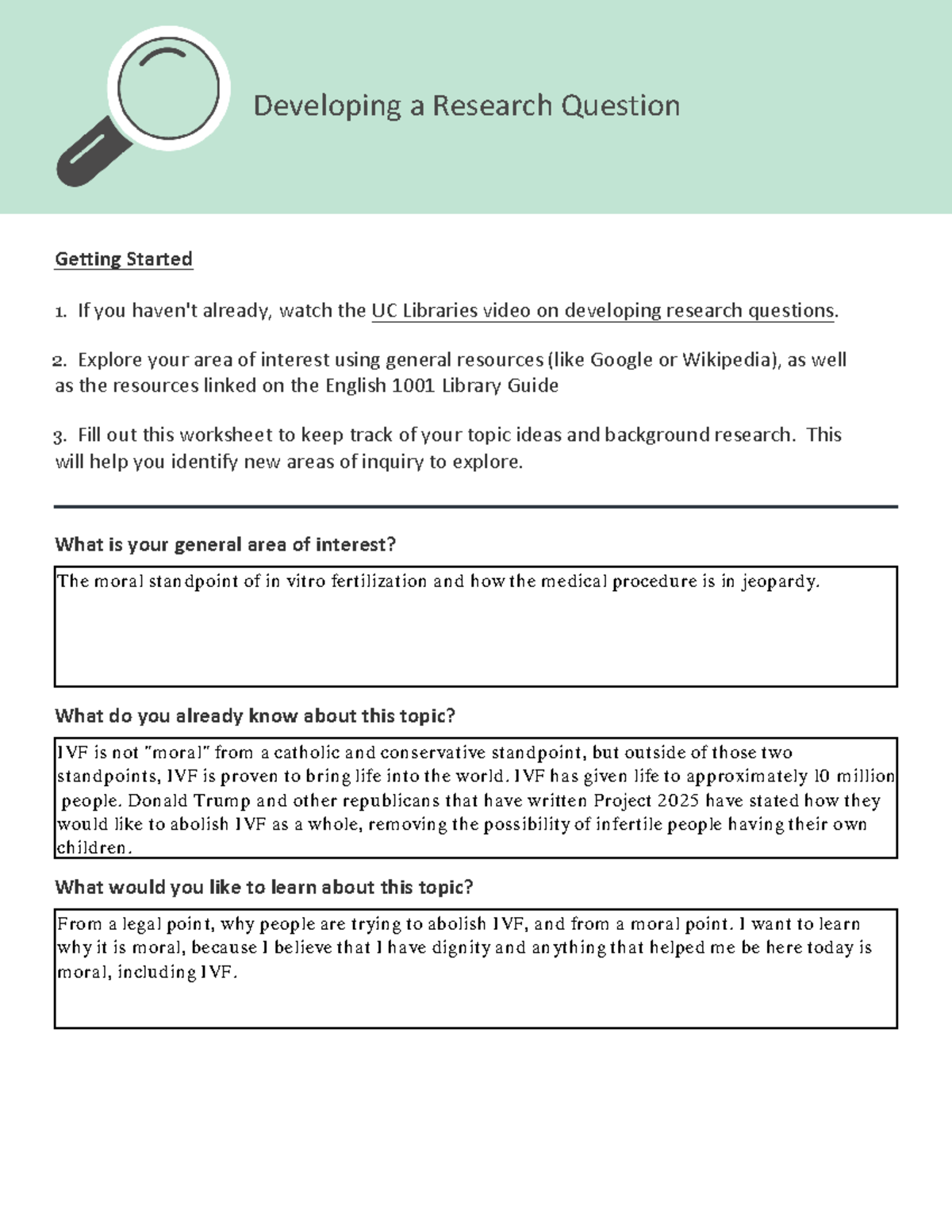 Developing a research question developing a research question getting