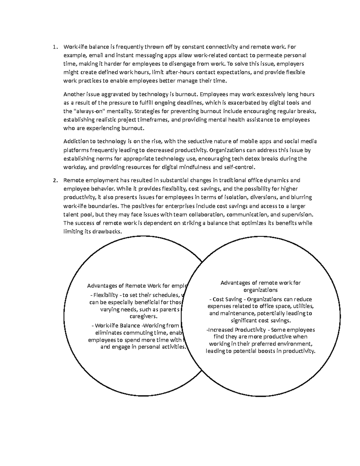 Hbo - Assignment - Work-life balance is frequently thrown off by ...