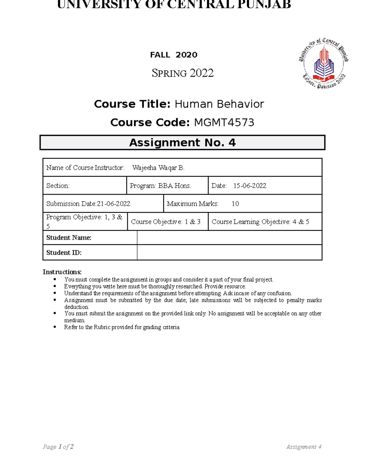 Hbehvassg 4 - its an assignment for teachers to assign it to students ...
