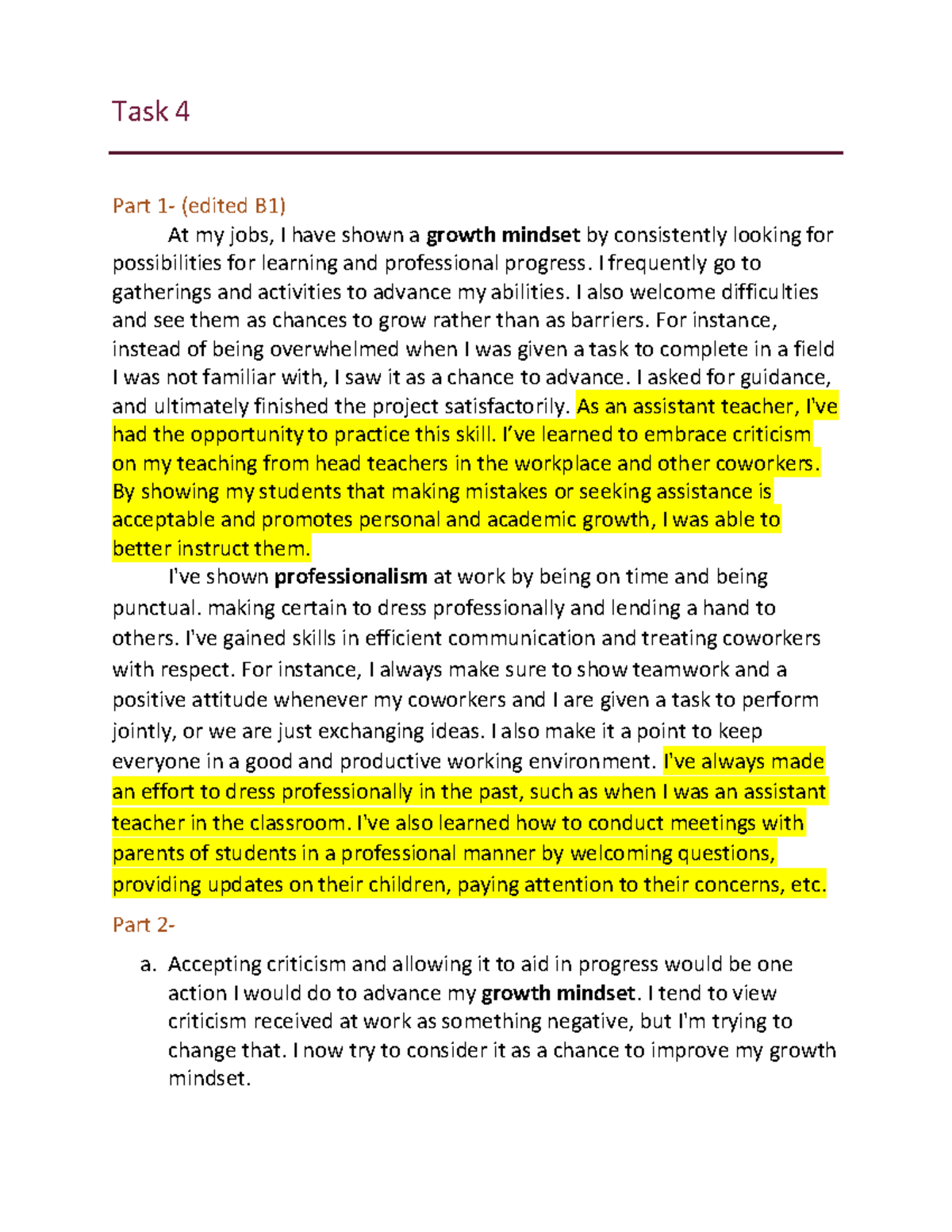 Task 4 D090 - Task 4 Assignment For D090 School As A Community Of Care ...