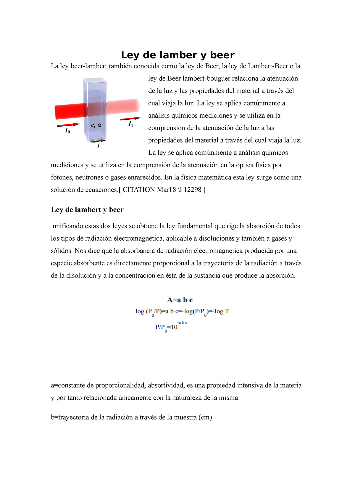 Ley de lambert discount beer quimica analitica pdf