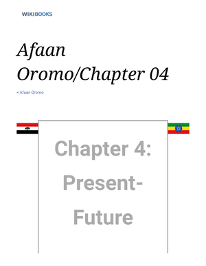 Afaan Oromo Chapter 05 - Wikibooks, Open Books For An Open World ...