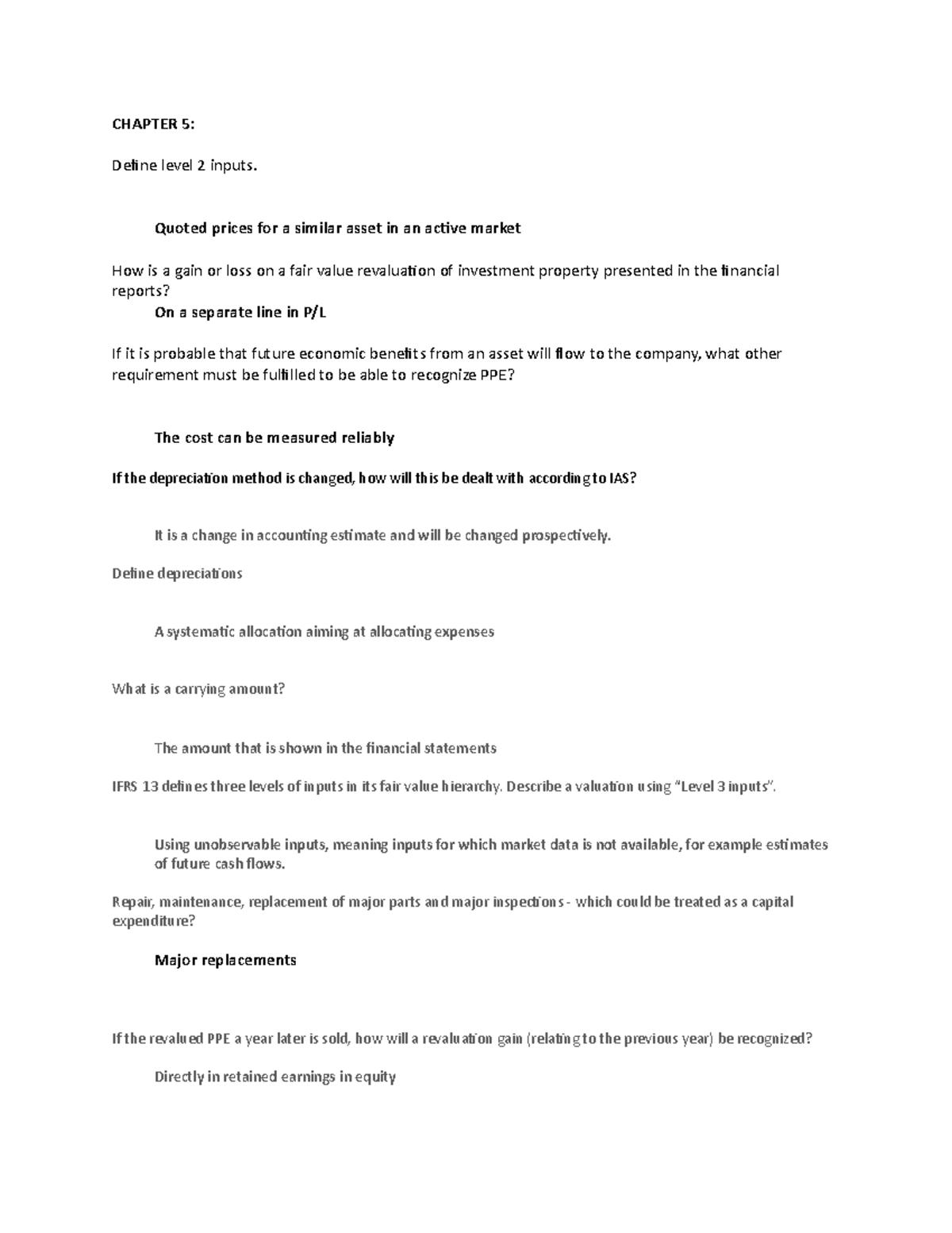 Financial Reporting Chapter 5 CHAPTER 5 Define Level 2 Inputs