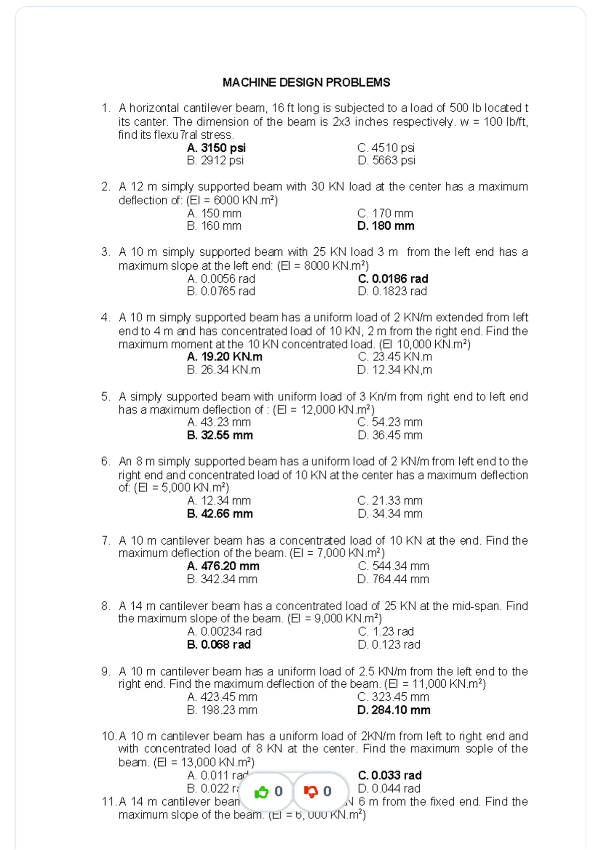 1000-md-probs-and-answer compress - MACHINE DESIGN PROBLEMS A ...