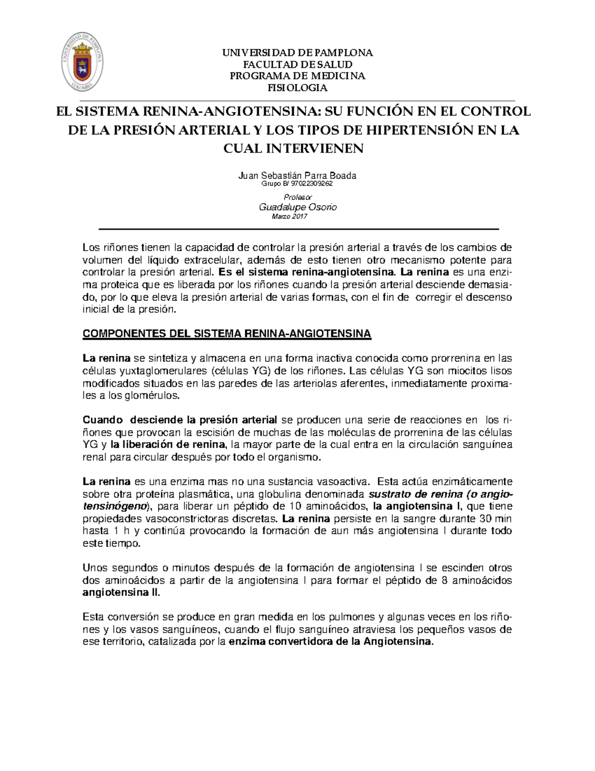 Sistema renina-angiotensina e hipertensión