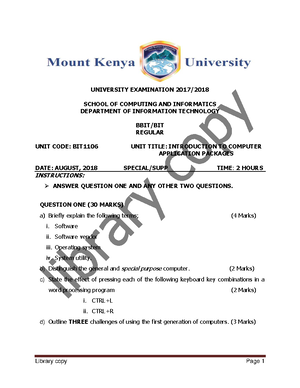 WORD Processing Exercise 1 practical exercises - DEPARTMENT OF ...