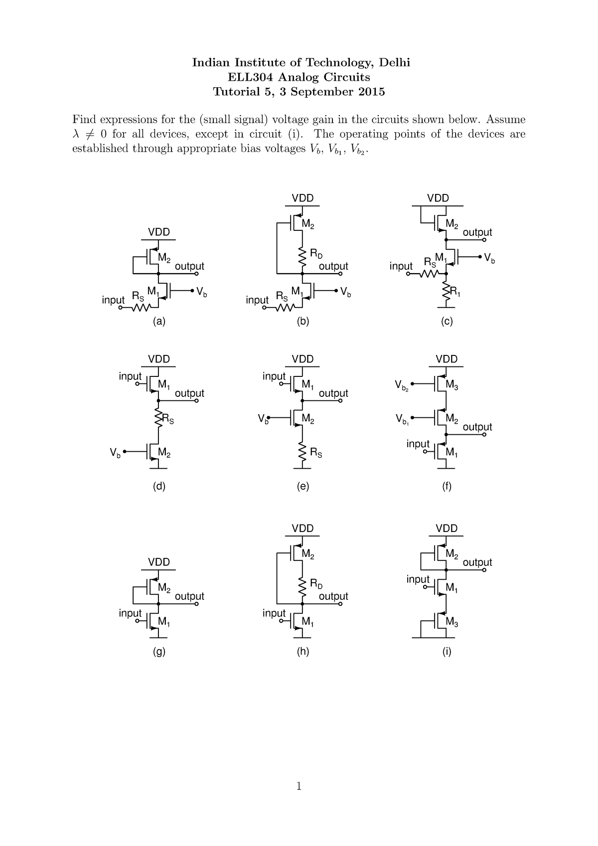 Tut6 - Analog Electronics - Indian Institute of Technology, Delhi ...