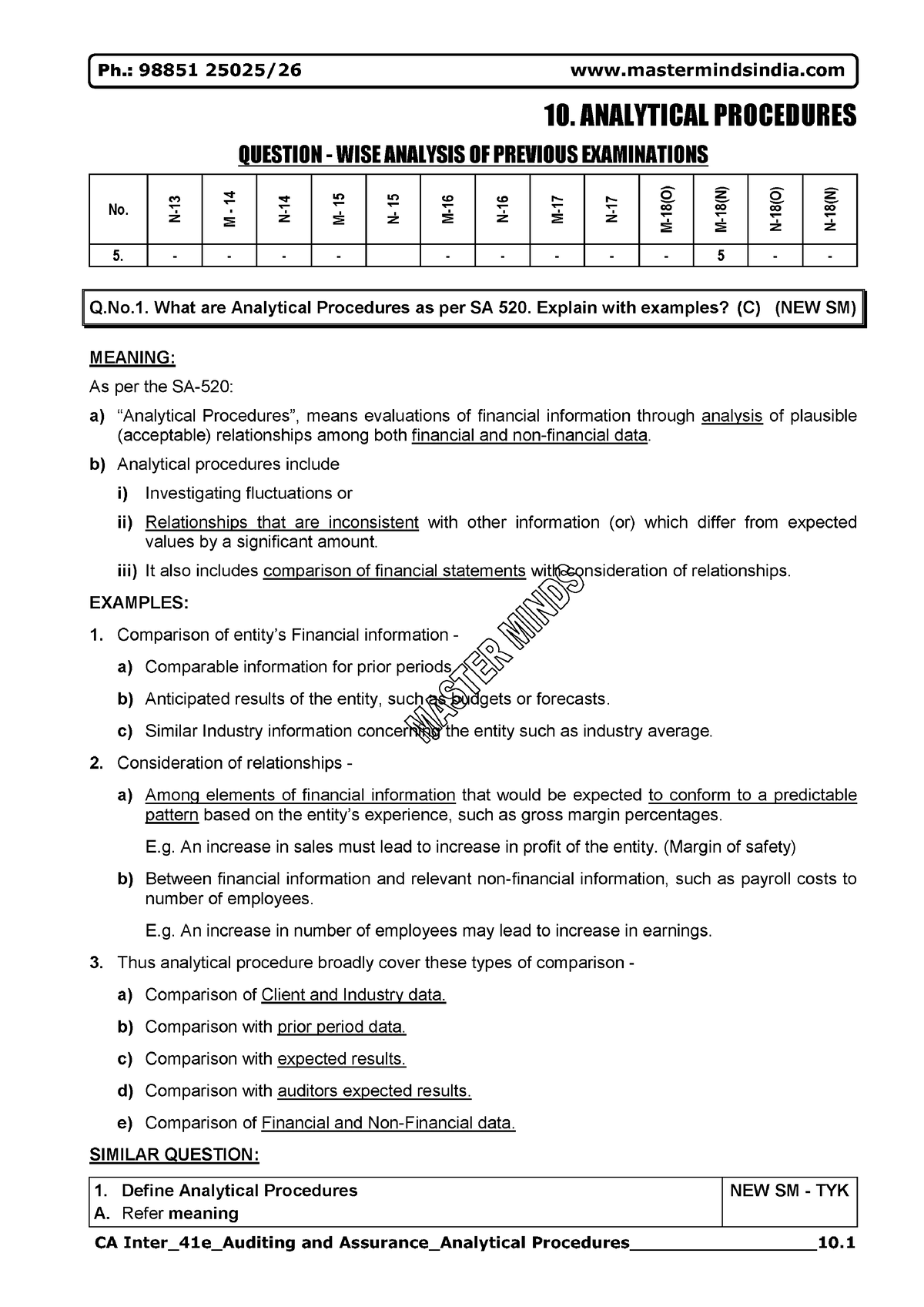 10 Analytical Procedures - B.tech - Studocu