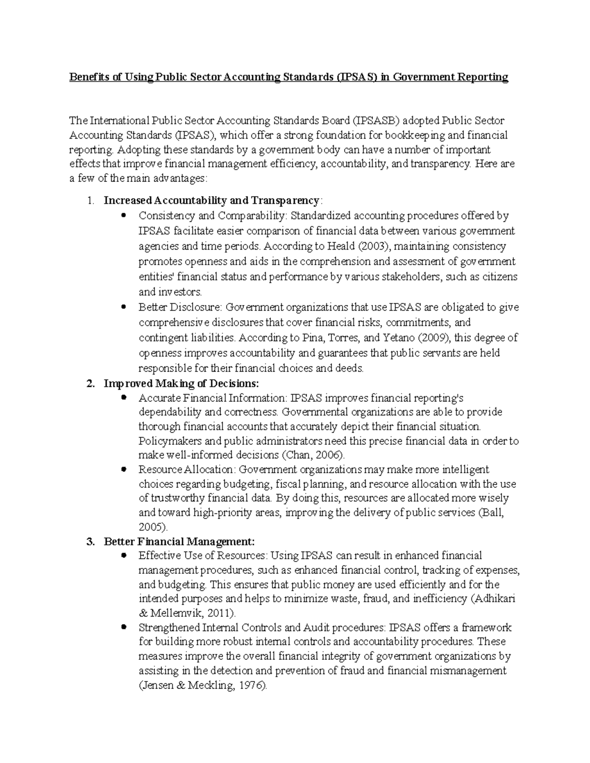 Assign 2 v - Tutorial Notes - Benefits of Using Public Sector ...