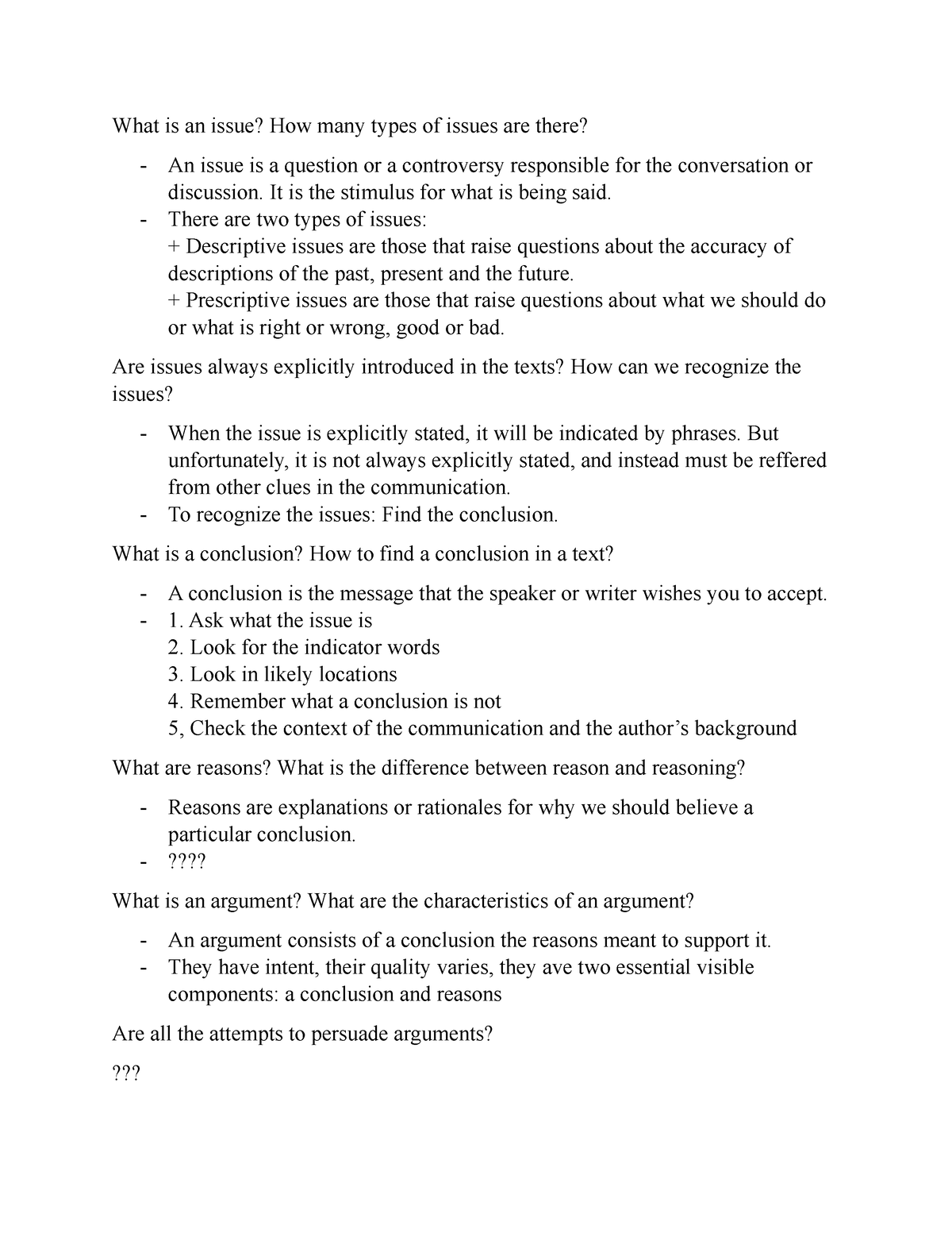 Chapter 2-3 Academic reading - What is an issue? How many types of ...