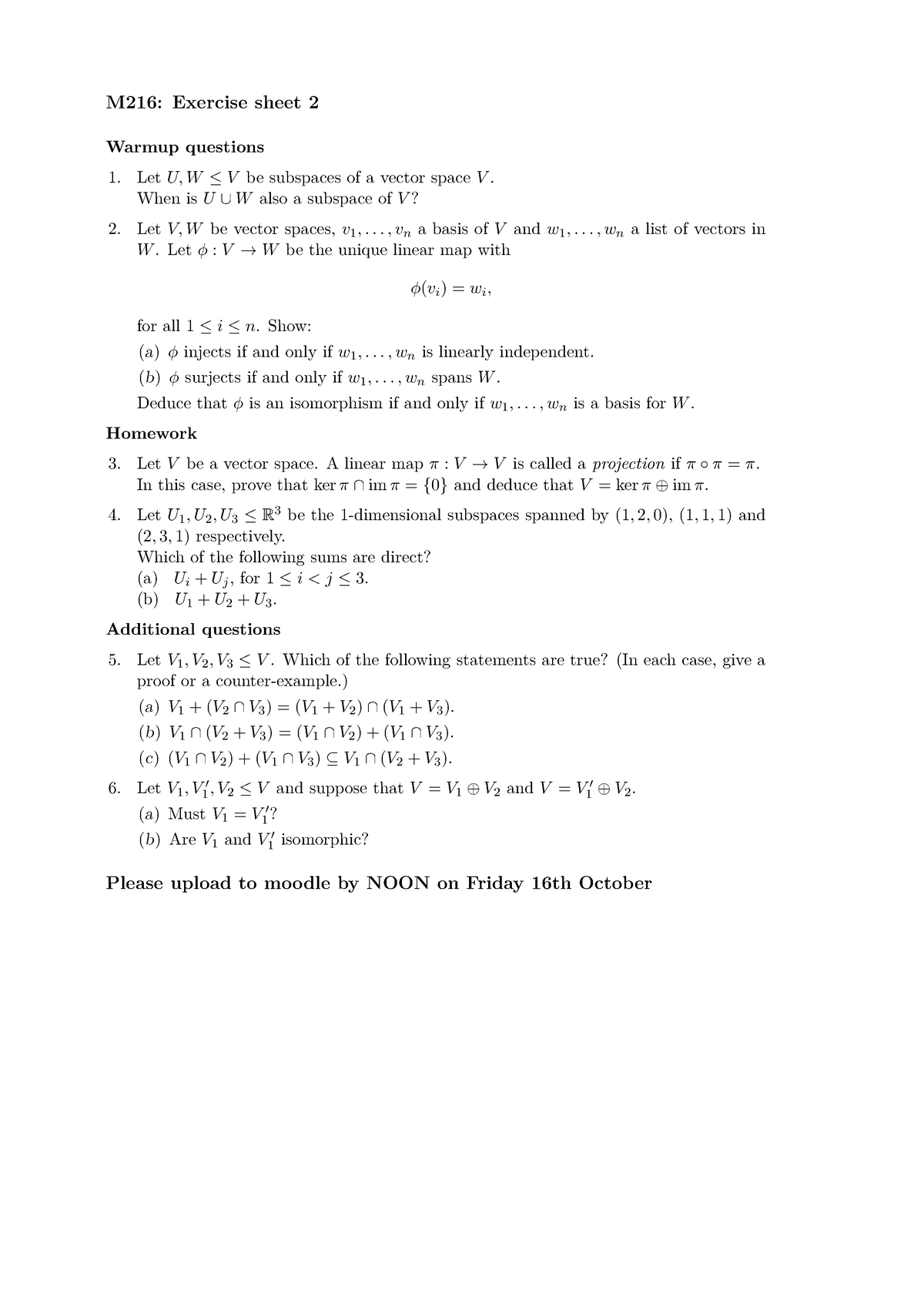 Tutorial 2 Exercise Sheet with Solutions to the questions complete ...