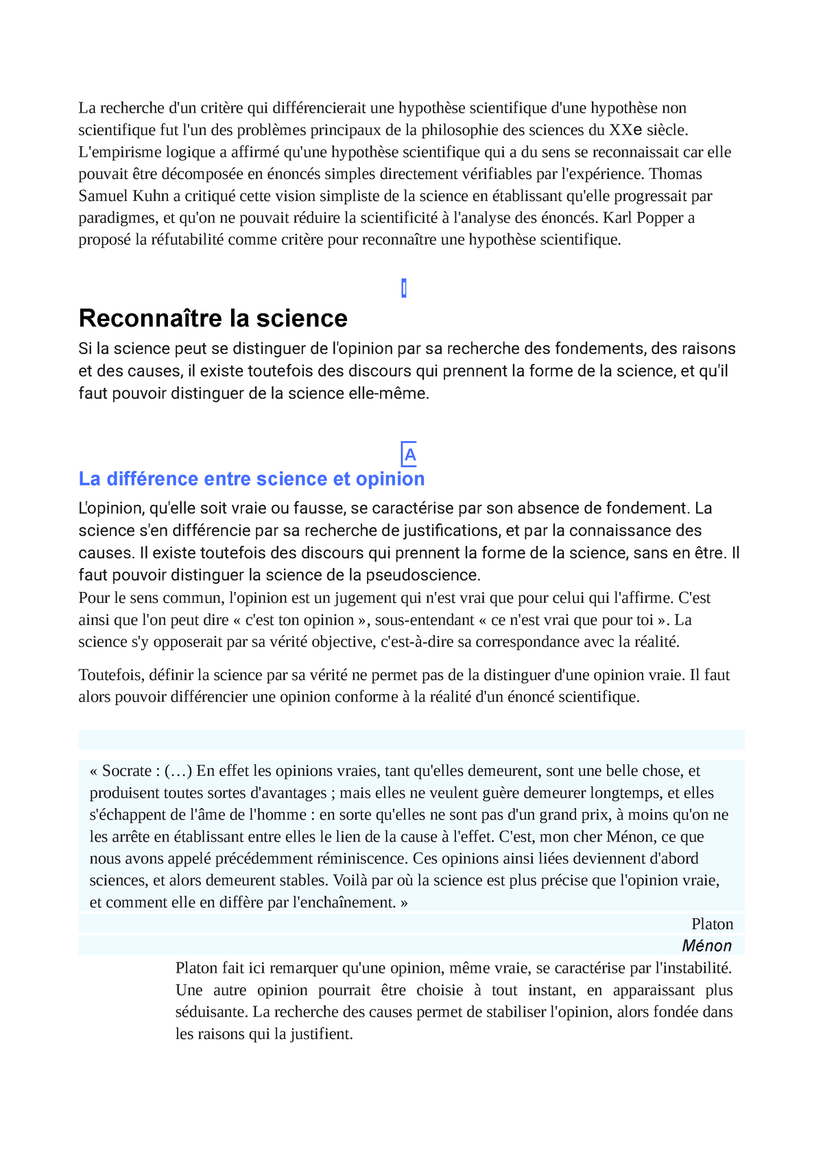 dissertation science et la philosophie