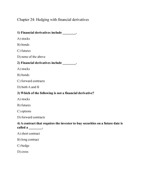 Ch.1 Test Bank - Why Study Financial Markets - Studocu