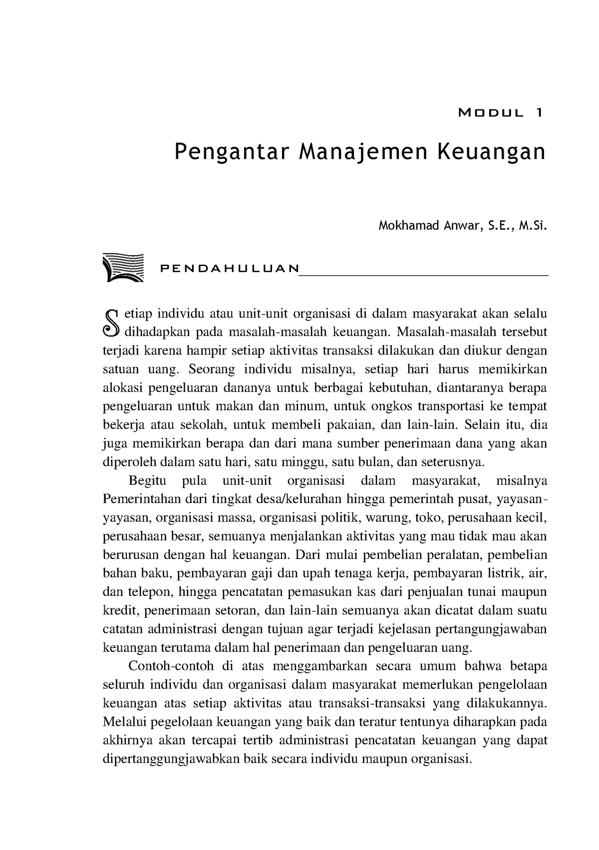 1. Pengantar Manajemen Keuangan - Modul 1 Pengantar Manajemen Keuangan ...