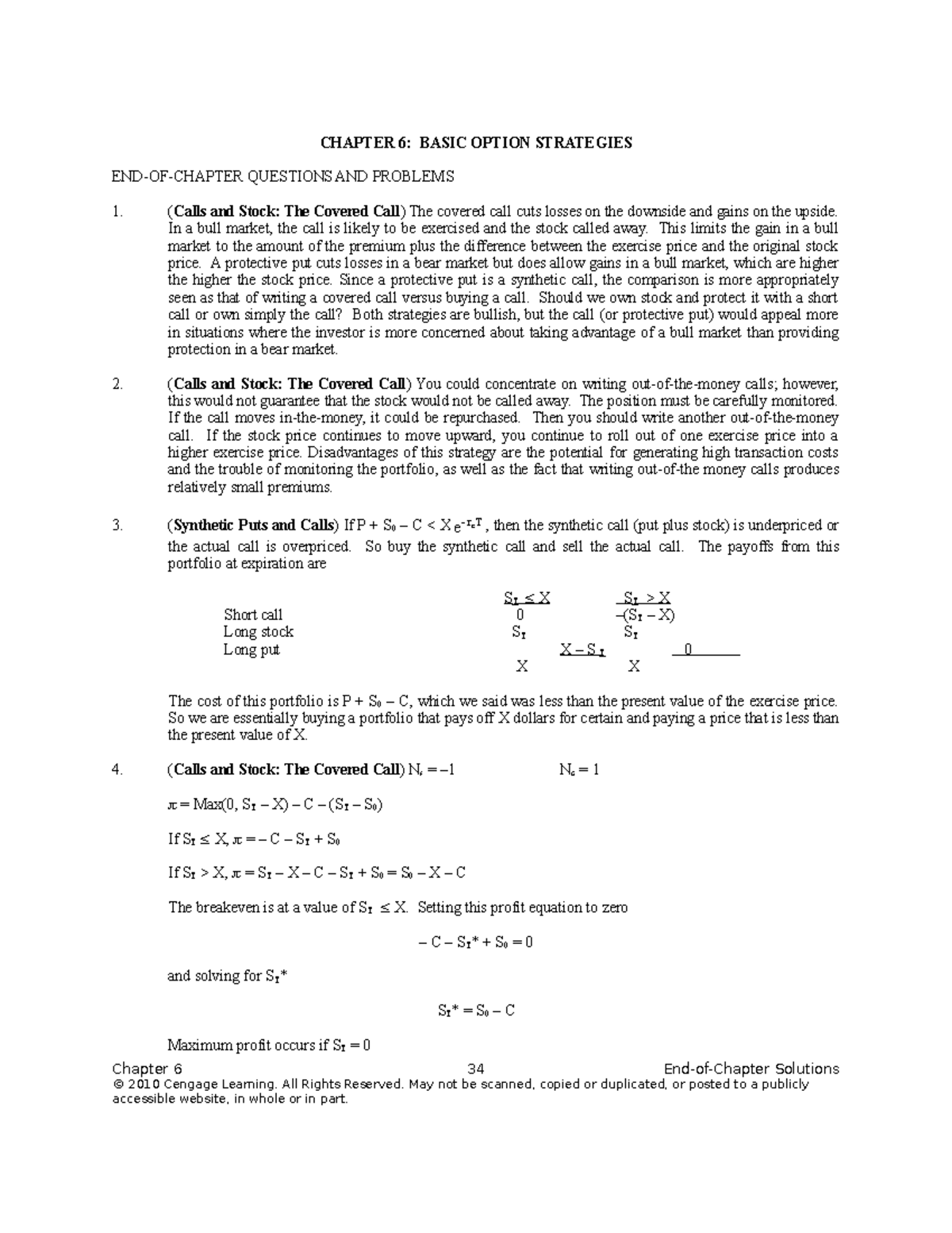 Chapter 6 - QTRR chap 6 - CHAPTER 6: BASIC OPTION STRATEGIES END-OF ...