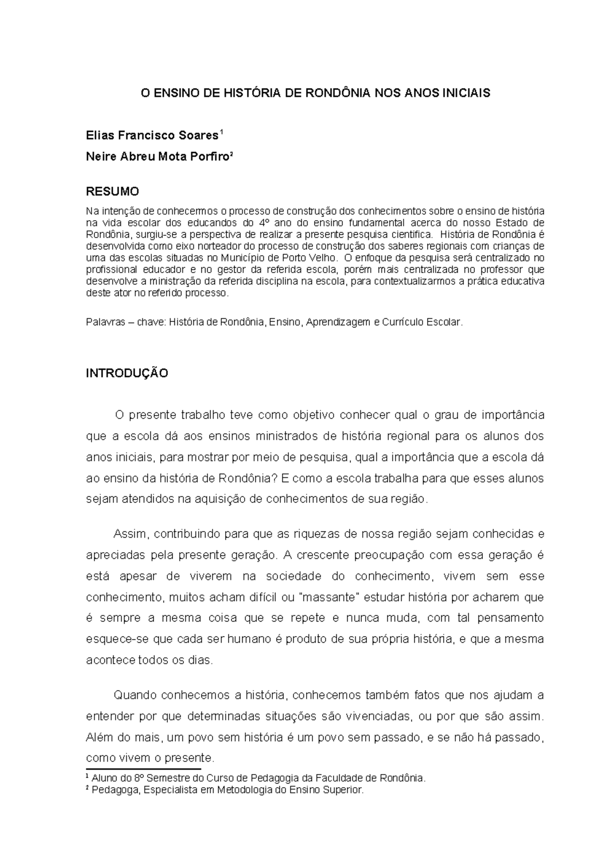 Artigo Tccii Elias - Trabalho De Conclusão De Curso De Licenciatura Em ...