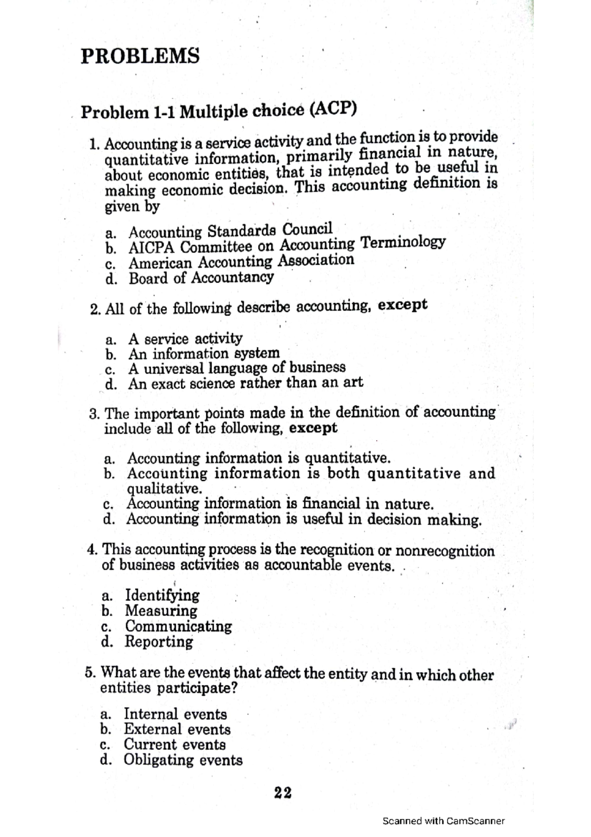 Chapter 1 CFAS Assignment - BS accountancy - Studocu
