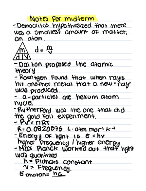 CHEM 1A Midterm 1 Review Session Practice Problems[ 10022 ] - CHEM 1A ...