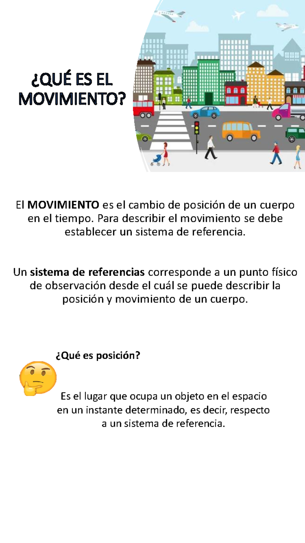 Parámetros de movimientos - ¿QUÉ ES EL MOVIMIENTO? El MOVIMIENTO es el ...