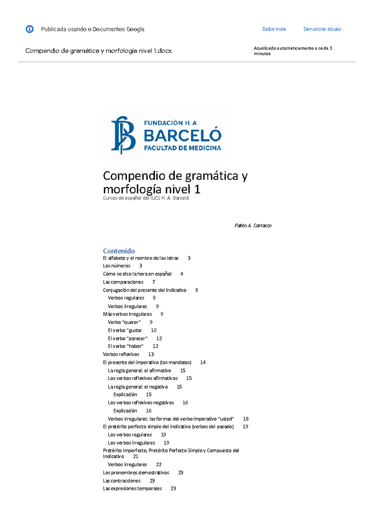 Compendio de gramática y morfología nivel 1 - Compendio de gramática y ...