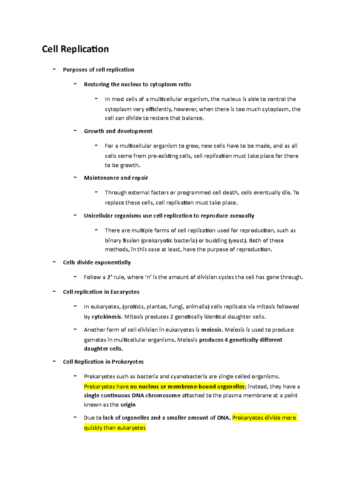 Biology Unit 2 notes - Studocu