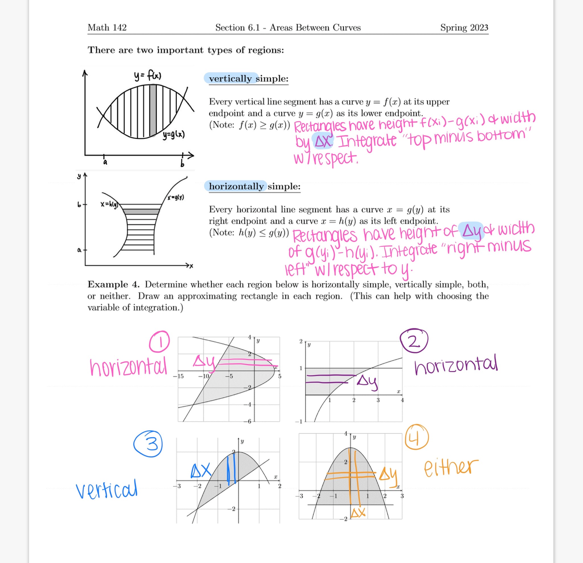 IMG 0836 - Professor Nelson: Calculus 2: 6.1 Lecture Notes/ Practice ...