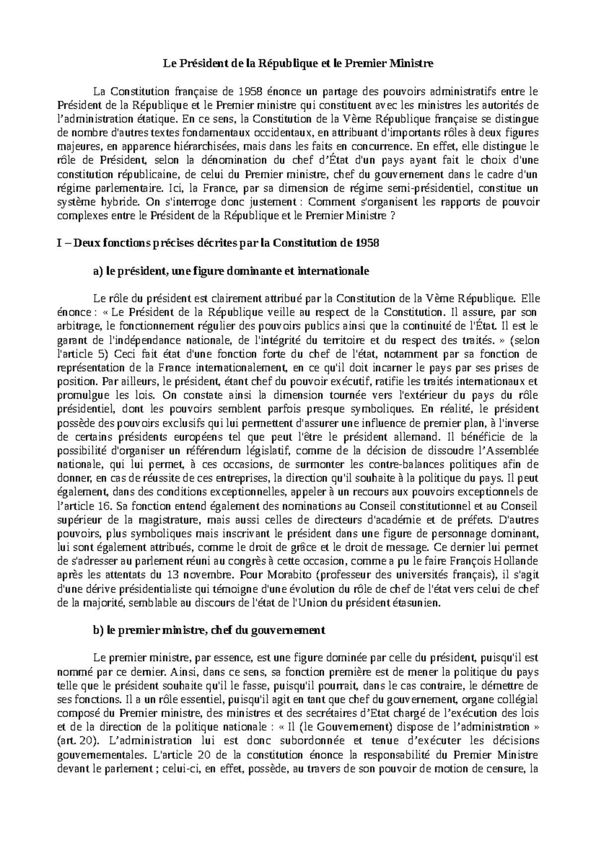 exemple de dissertation juridique en science politique