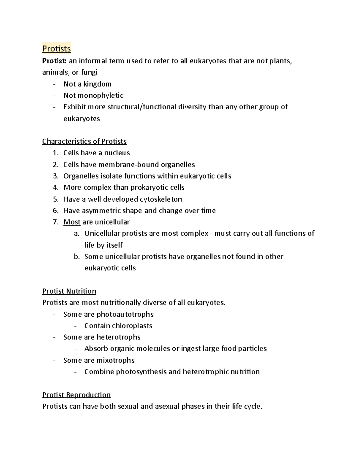 biol-141-lecture-notes-protists-protists-protist-an-informal