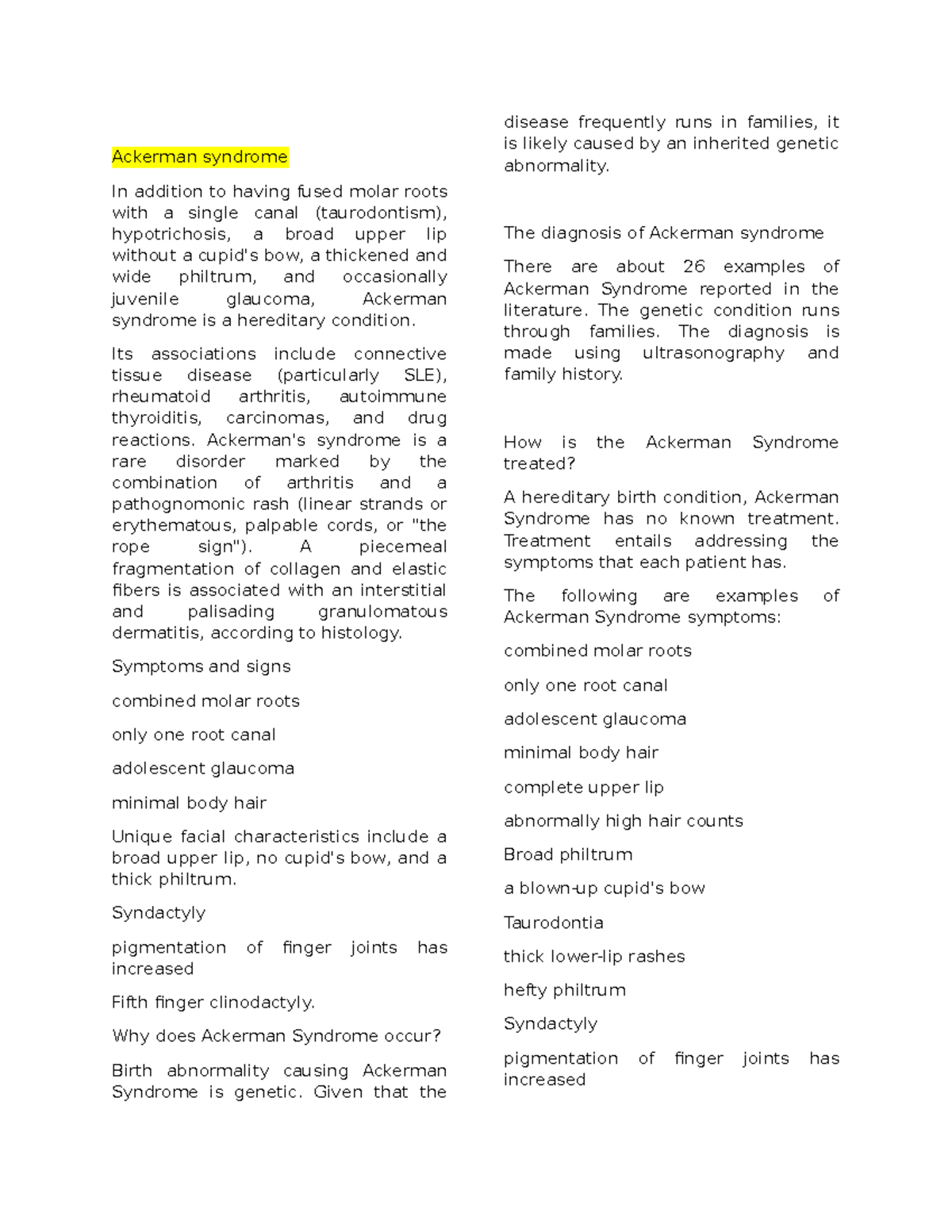 Ackerman syndrome - Its associations include connective tissue disease ...