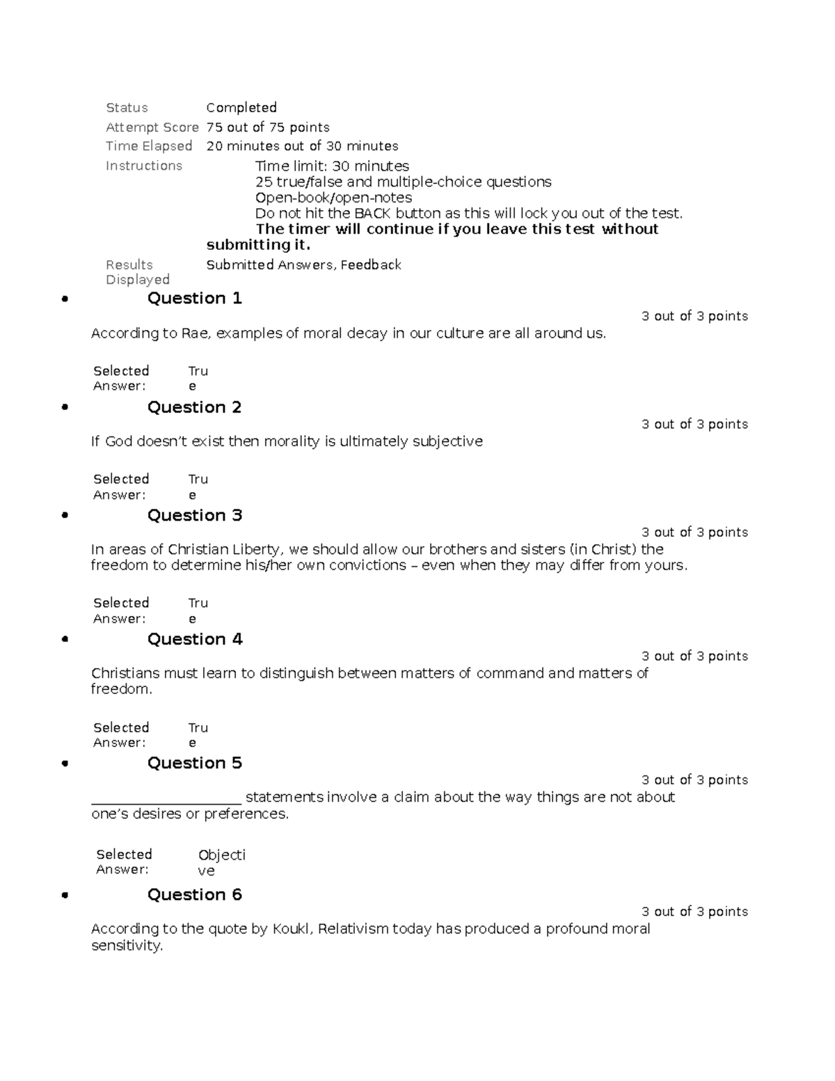 RLGN 105 Test 6 2020 - Religion 105 Weekly Test. This Guide Is Very ...