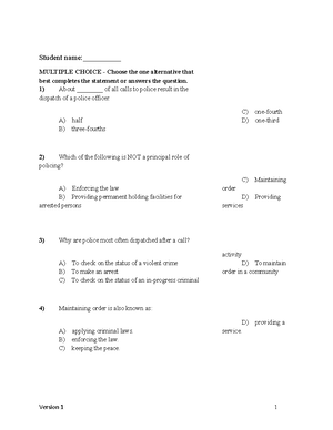 Chapter 11 Overview Of Corrections Version 1 Test Bank - Student ...