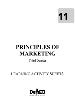 Prin.-of-Mktg - none - Principles of Marketing 2nd Quarter Module 2 ...