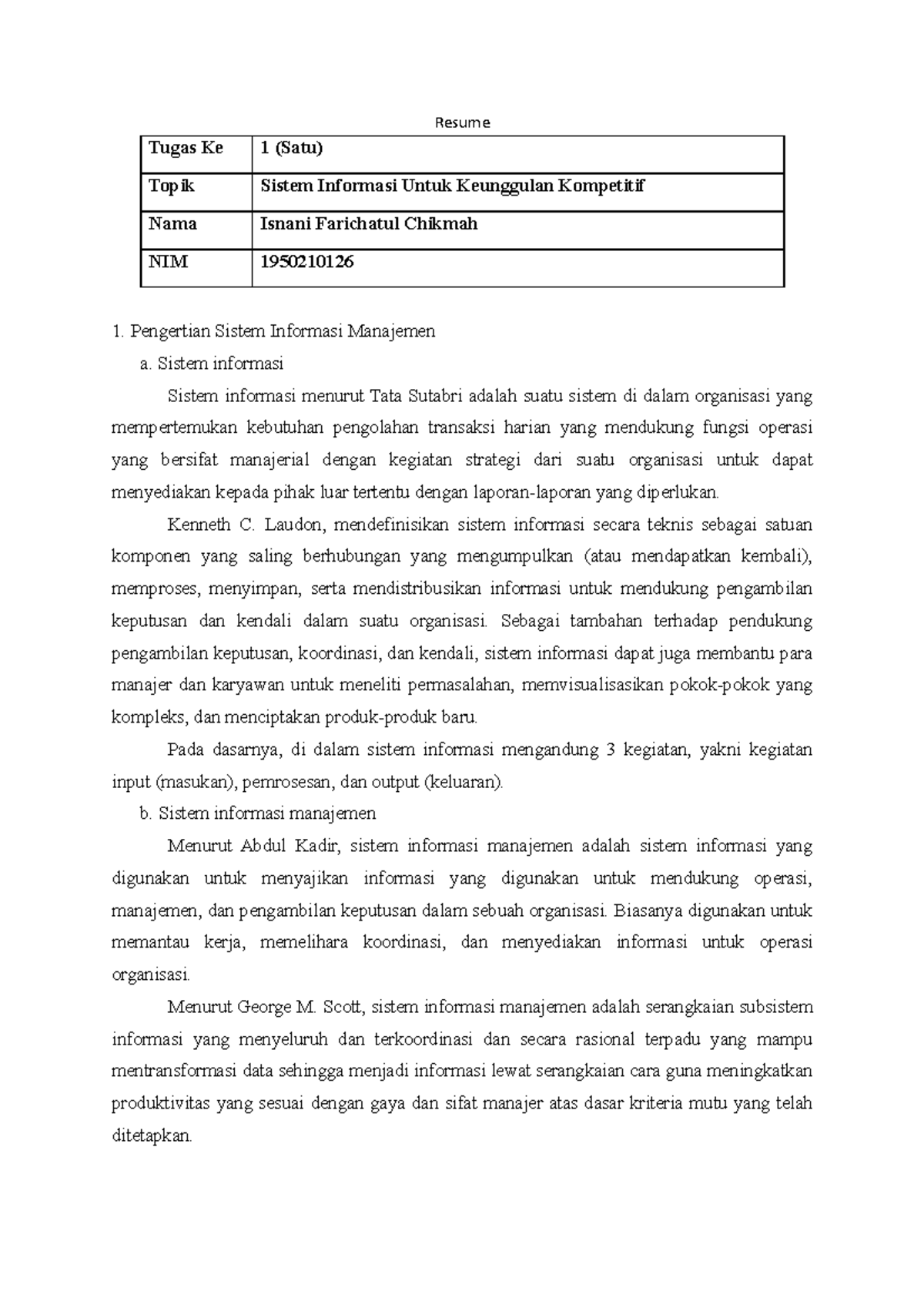 Sistem Informasi Untuk Keunggulan Kompetitif - Sistem Informasi Sistem ...