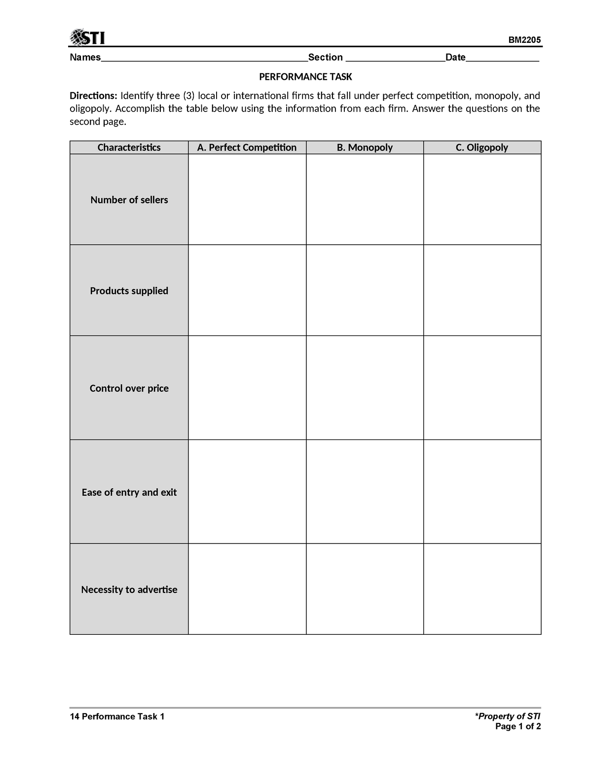 14 Performance Task 1 - EIHFLSZDFKJNAZSFOCFPASDoicazsxfcn ...