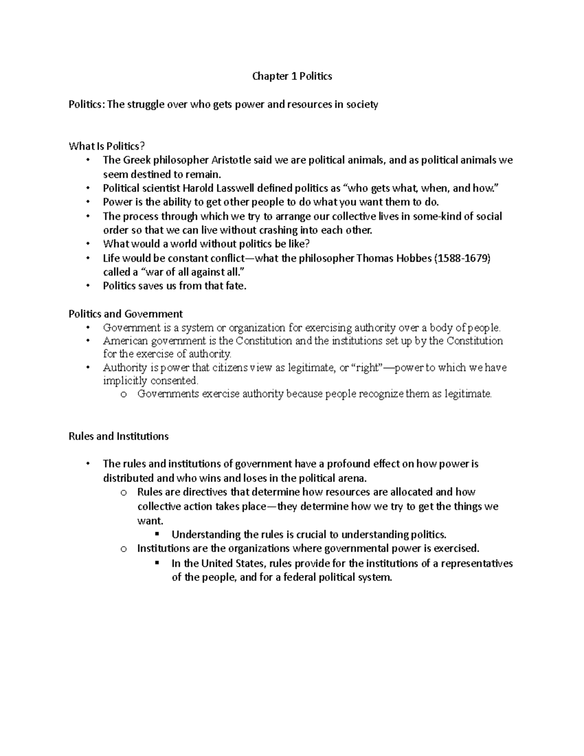 Chapter 1 Politics - Akemon's Class - Chapter 1 Politics Politics: The ...